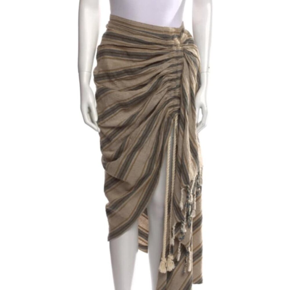 Just Bee Queen Striped Midi Length Skirt Size: S